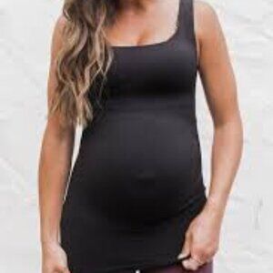 Blanqi Black Belly Support Maternity Tank Top